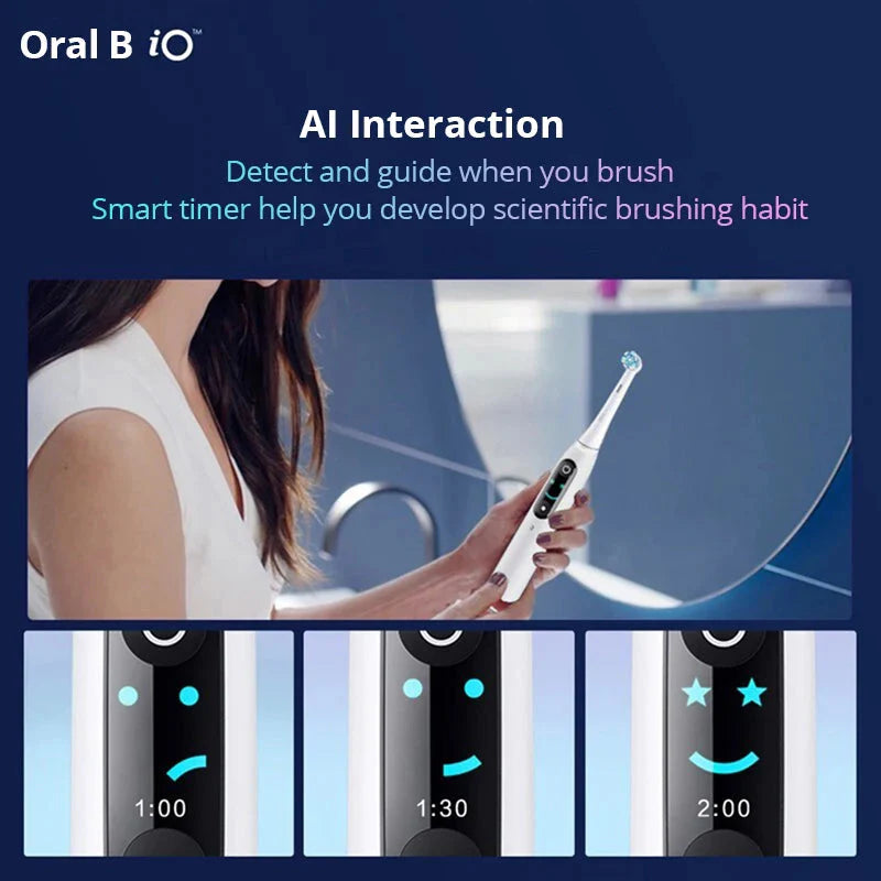Oral B Electric Toothbrush IO Series Rechargable Waterproof Smart Rotating Timing Electronic Tooth Brushes iO2 iO3 iO4 iO7 iO9