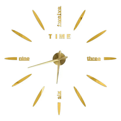 3D Wall Clock Modern Design DIY Acrylic Mirror Sticker Quartz Needle Big Europe Horloge Home Decoration Living Room Watch Clocks
