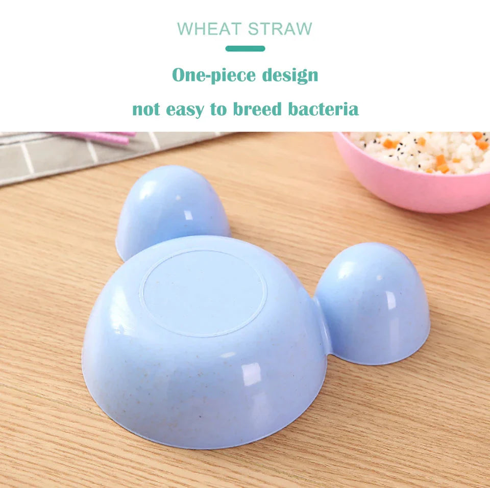 Cute Baby Plates with Dividers Dinner Plates Kids Bowl Tray Tableware Set Infant Feeding Children Divided Dinnerware BPA Free
