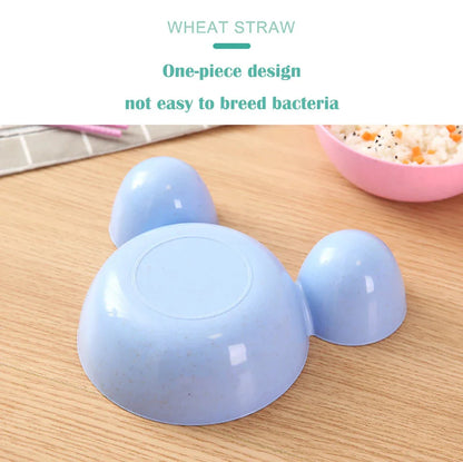 Cute Baby Plates with Dividers Dinner Plates Kids Bowl Tray Tableware Set Infant Feeding Children Divided Dinnerware BPA Free