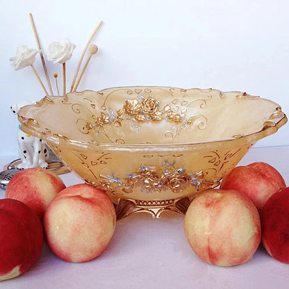 Luxury European-Style Fruit Plate for Living Room, Home Decoration Ornaments