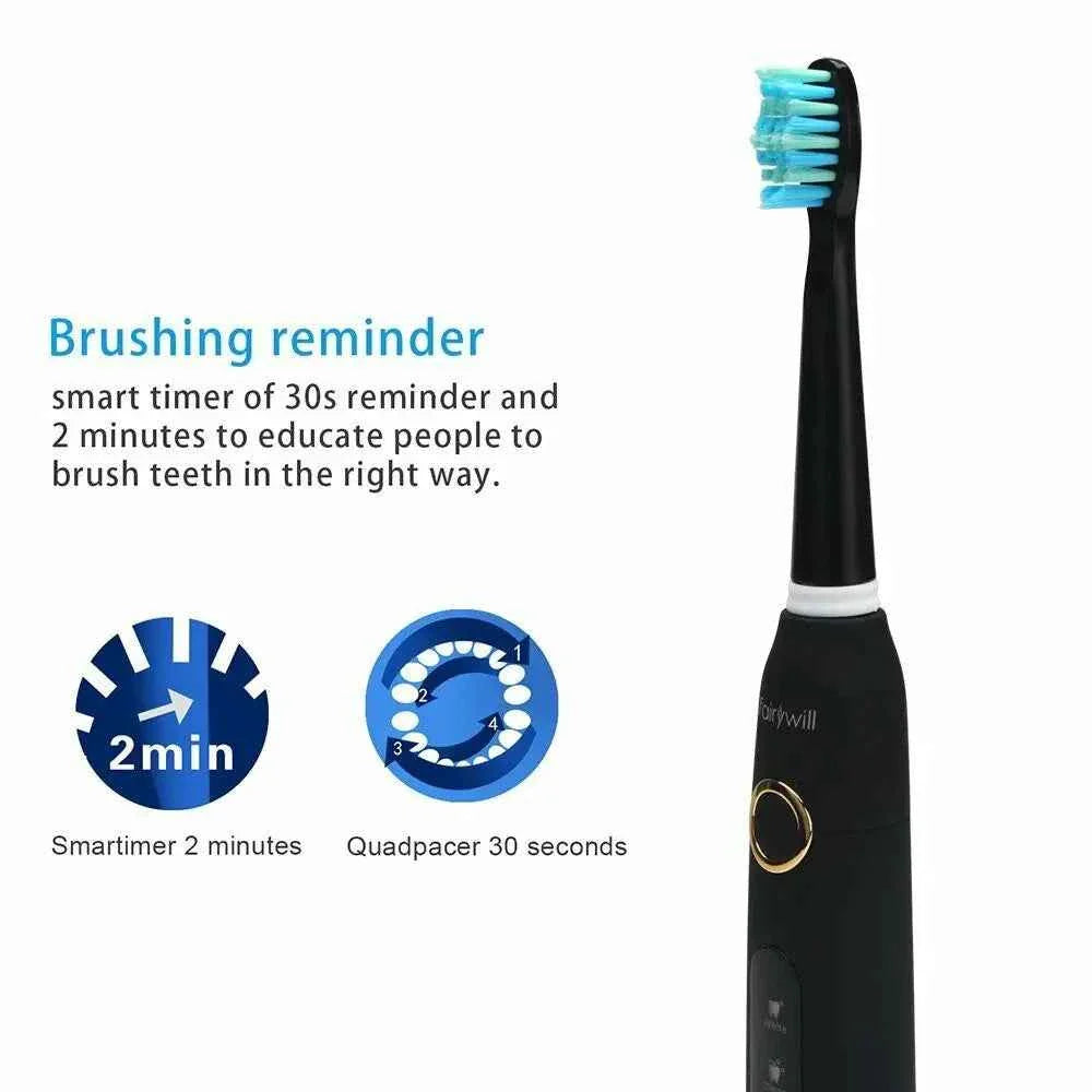 Fairywill FW-507 Electric Sonic Toothbrush - Rechargeable Adult Waterproof Toothbrush with 5 Modes