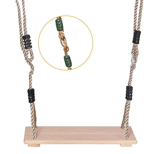 High-Quality Polished Four-Board Anti-Corrosion Wood Swing Outdoor Indoor Pastoral Wooden Swing for Adults Children