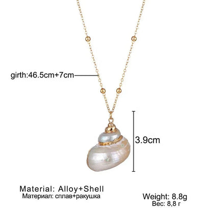 Hot Selling Various Styles of Women Natural Shell Necklace Summer Beach Jewelry Shopify Dropshipping Boho Necklaces