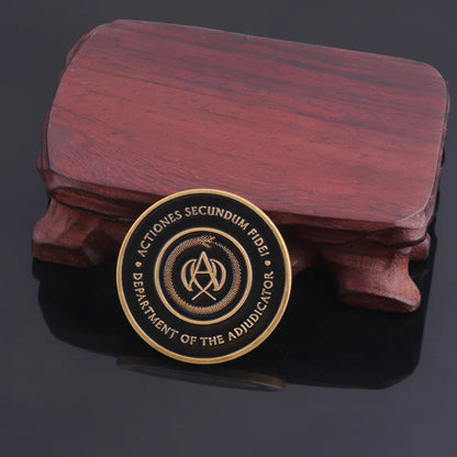 Big Size John Wick 4 Blood Oath Marker Coin Keychain Gold and Adjudicator Coin Metal Prop Accessories Collection Gift
