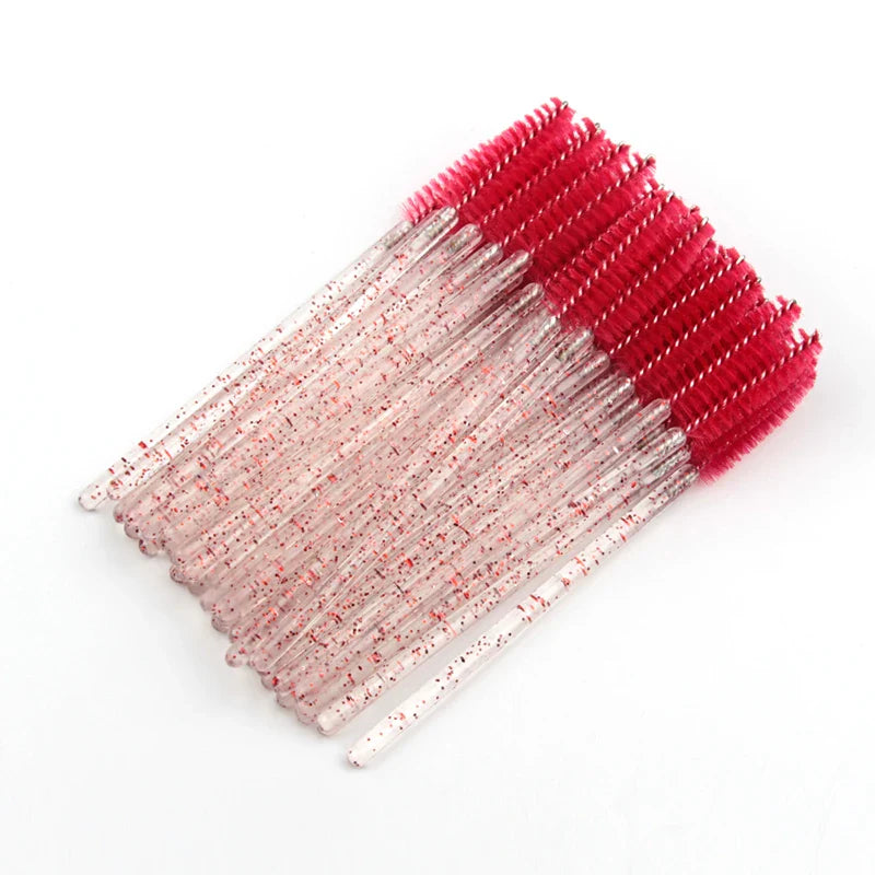 Lanjinglin 5/50pcs Eyelash Brush Crystal Eyelash Soft Eye Lashes Extension Mascara Wands Makeup Professional Makeup Tool