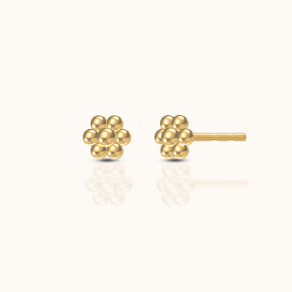 Hexagon Beaded Stud Earrings