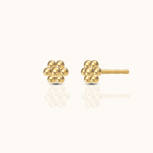 Hexagon Beaded Stud Earrings