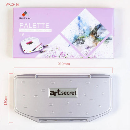 ArtSecret WCS-16 High Quality 16 Wells Watercolor Acrylic Color Pallette For Watercolor Painting Art Tools Supplies