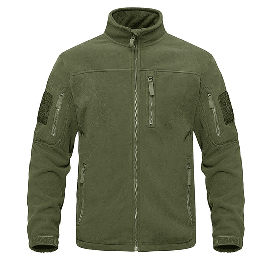 Full Zip Up Tactical Army Fleece Jacket Military Thermal Warm Outwear Windbreaker