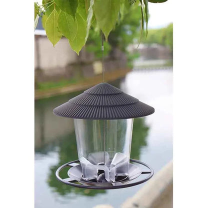 Outdoor Bird Feeding House Waterproof Gazebo Hanging Wild Bird Feeder Cage Outdoor Container With Hang Rope Bird Feeder Garden