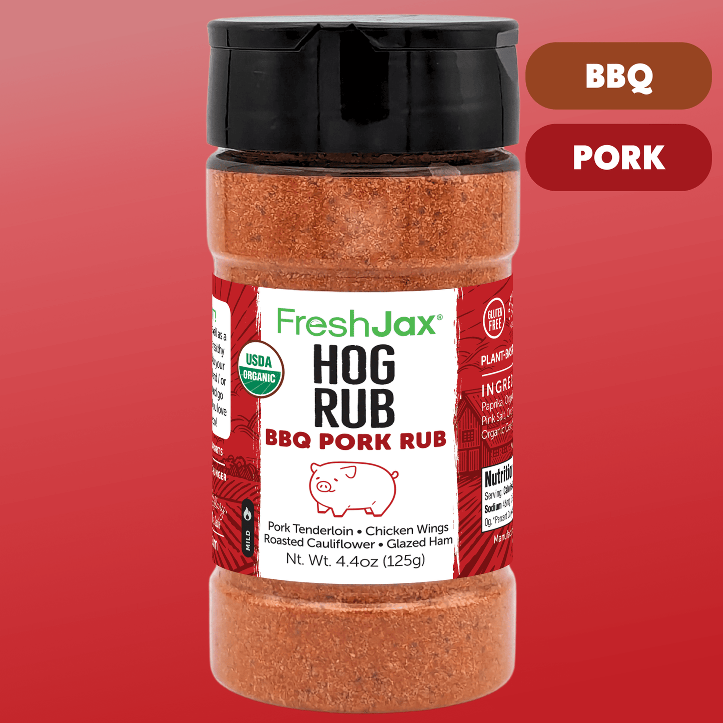Organic Hog Rub BBQ Seasoning | Low Sodium & GLP-1 Friendly Pork Rub