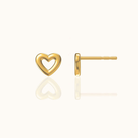 Hollow Heart Stud Earrings