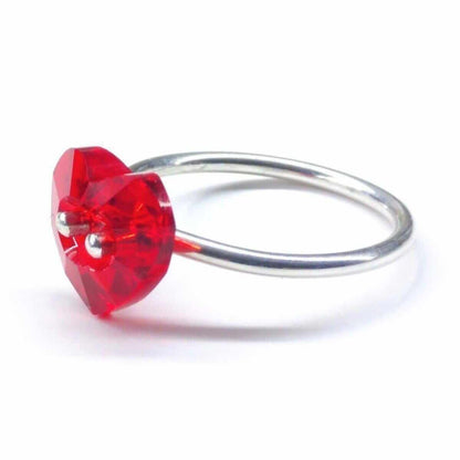 I Love You Crystal Heart Bling Ring