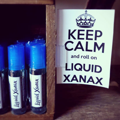 Liquid Xanax | Liquid Calm | Anxiety Panic Attack Natural Relief | Essential Oil Roll on Steel Ball Roller Bottle |  Calming Relaxing Organic |Woman Owned
