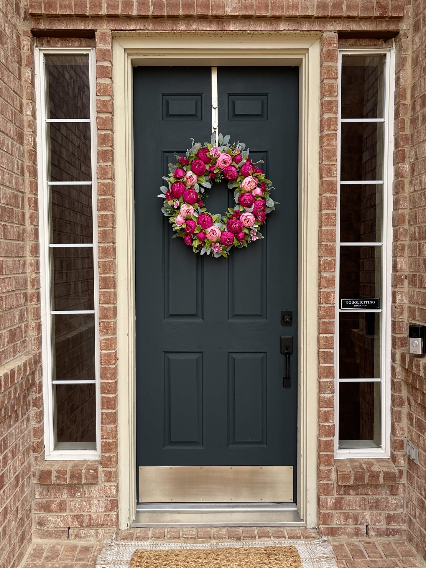 Purple Peony Spring Wreath
