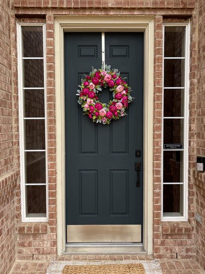 Blush Pink Peony Spring Wreath
