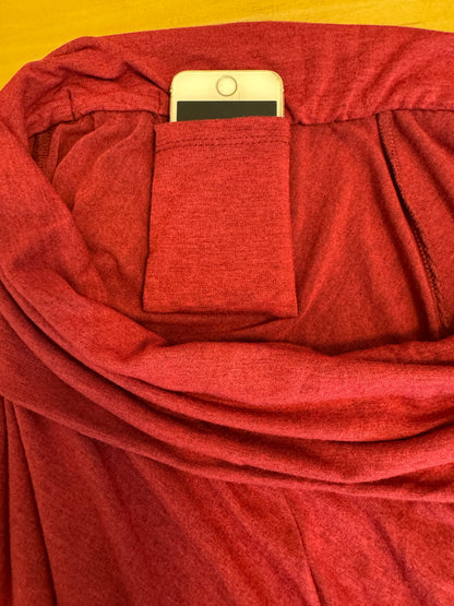 Comfy Flowy Skirt with fold over waistband and SkitchClip
