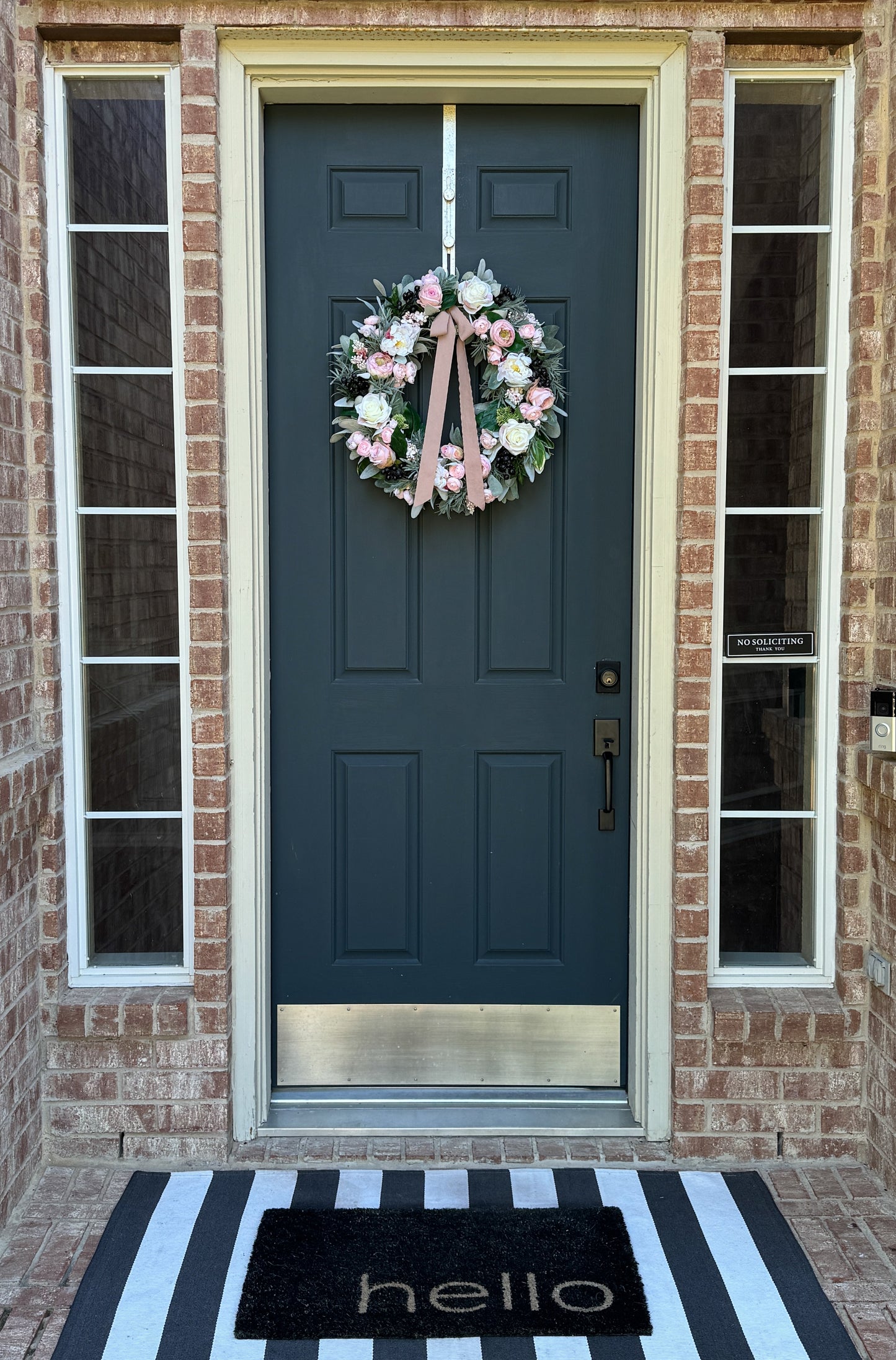 Pink Peony Rose and Ranunculus Spring Wreath