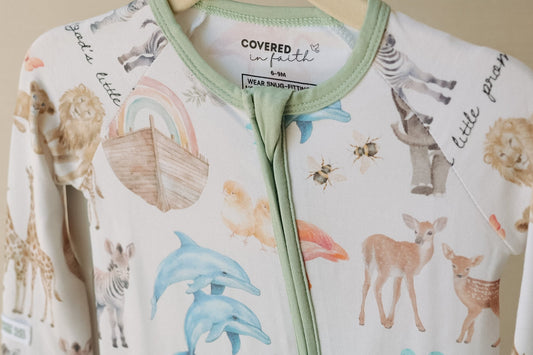 God's Little Promise Bamboo Footed Onesie Pajama