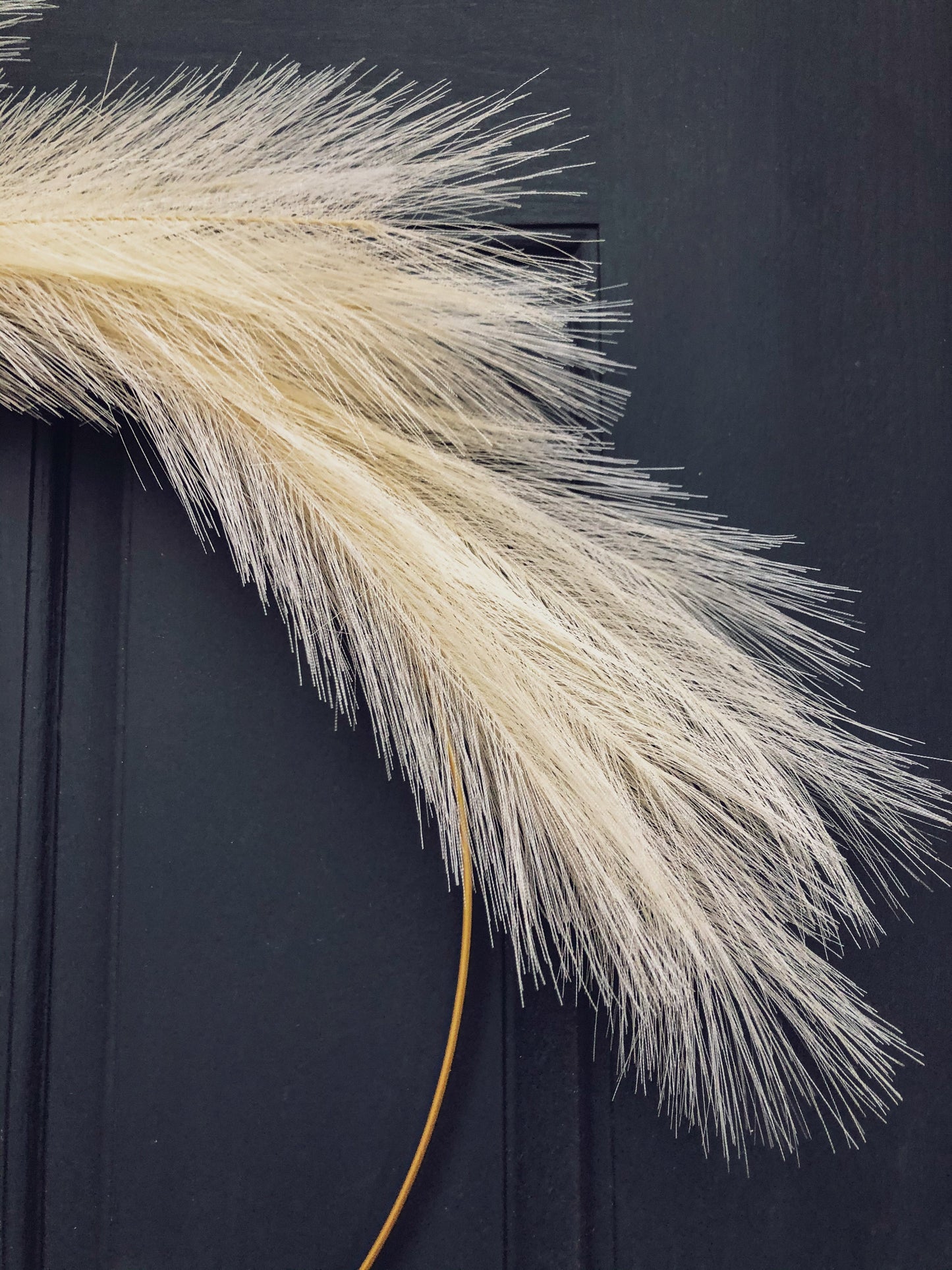 Modern Pampas Grass Hoop Wreath
