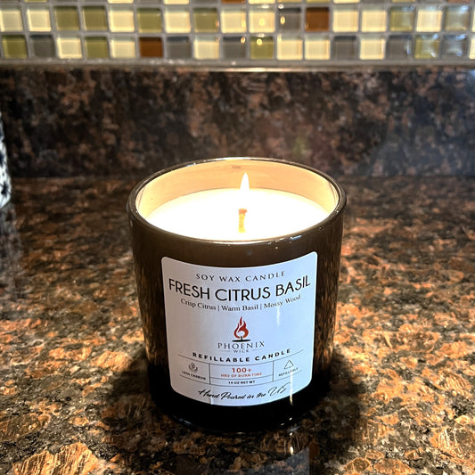 Fresh Citrus Basil - 14oz Filled Candle