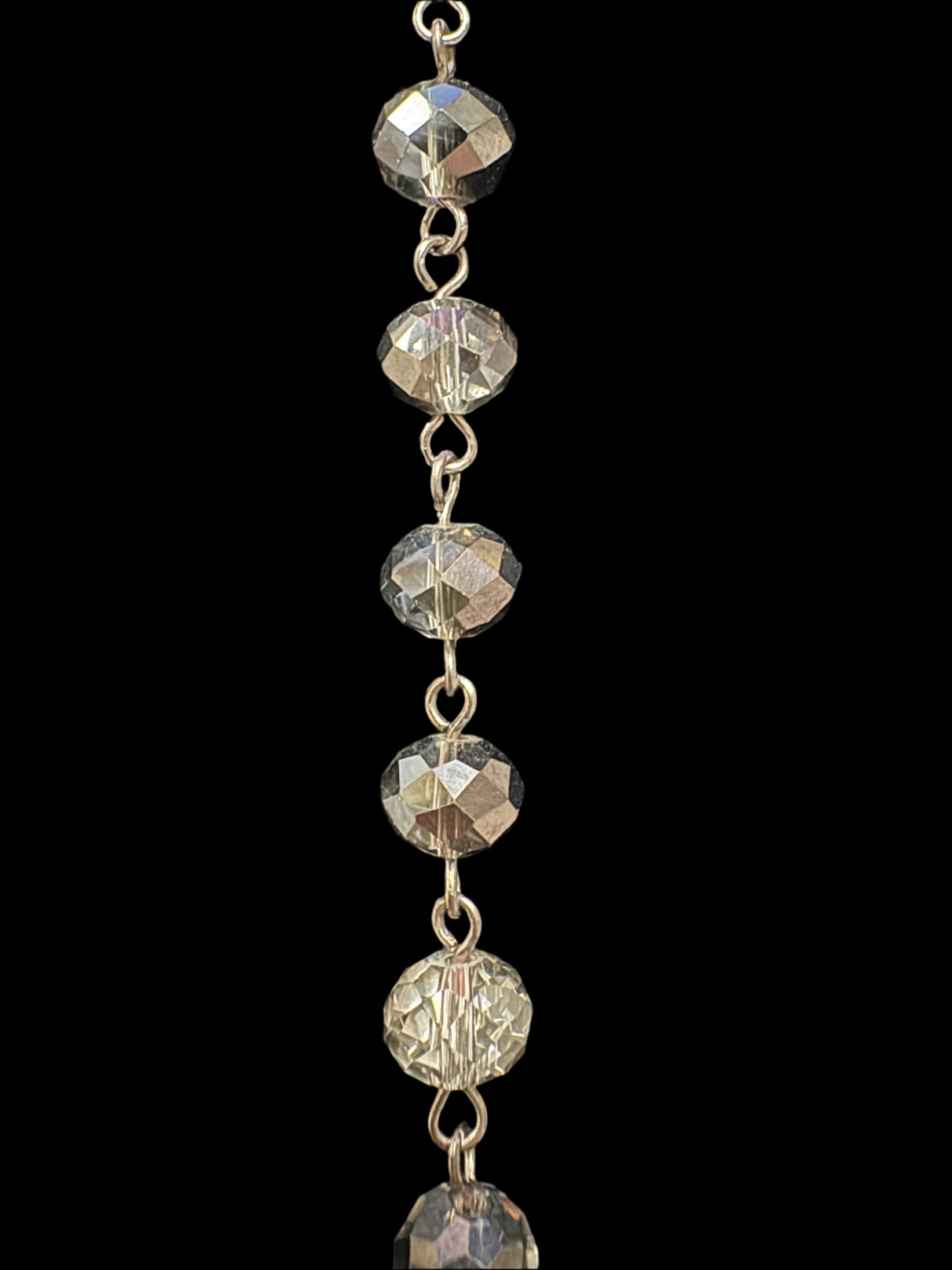 Beaded chain: Gray Crystal
