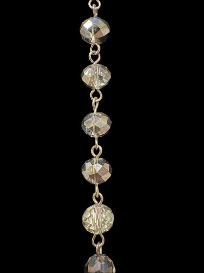 Beaded chain: Gray Crystal