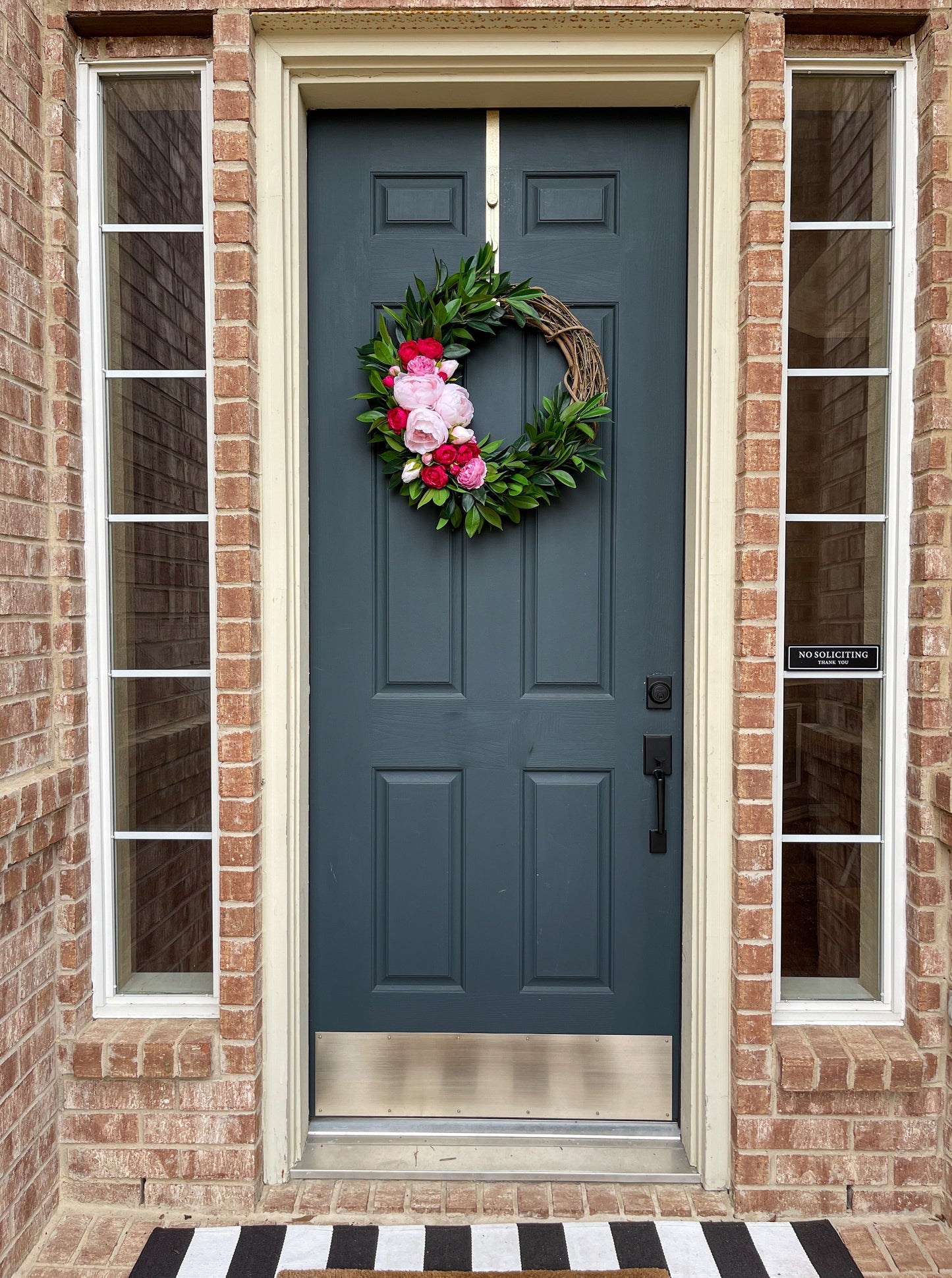 Pink Peony and Ranunculus Spring Wreath