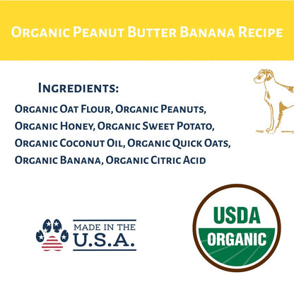 Dog Mamma's Organic Peanut Butter Banana Oven Baked Dog Treats (6oz)