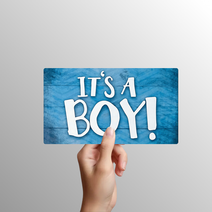 It's a Boy Photo Booth Props - 6 Double-Sided PVC Signs