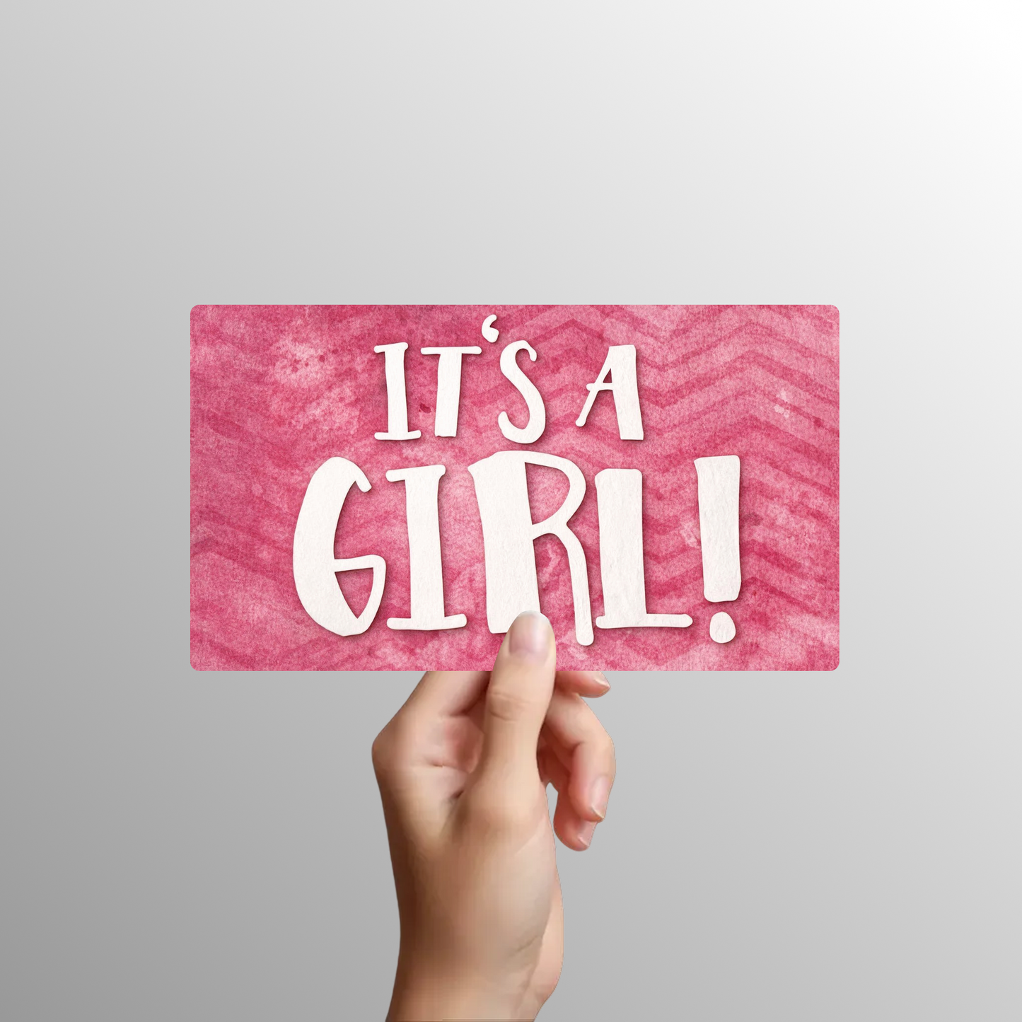 It's a Girl Photo Booth Props - 6 Double-Sided PVC Signs