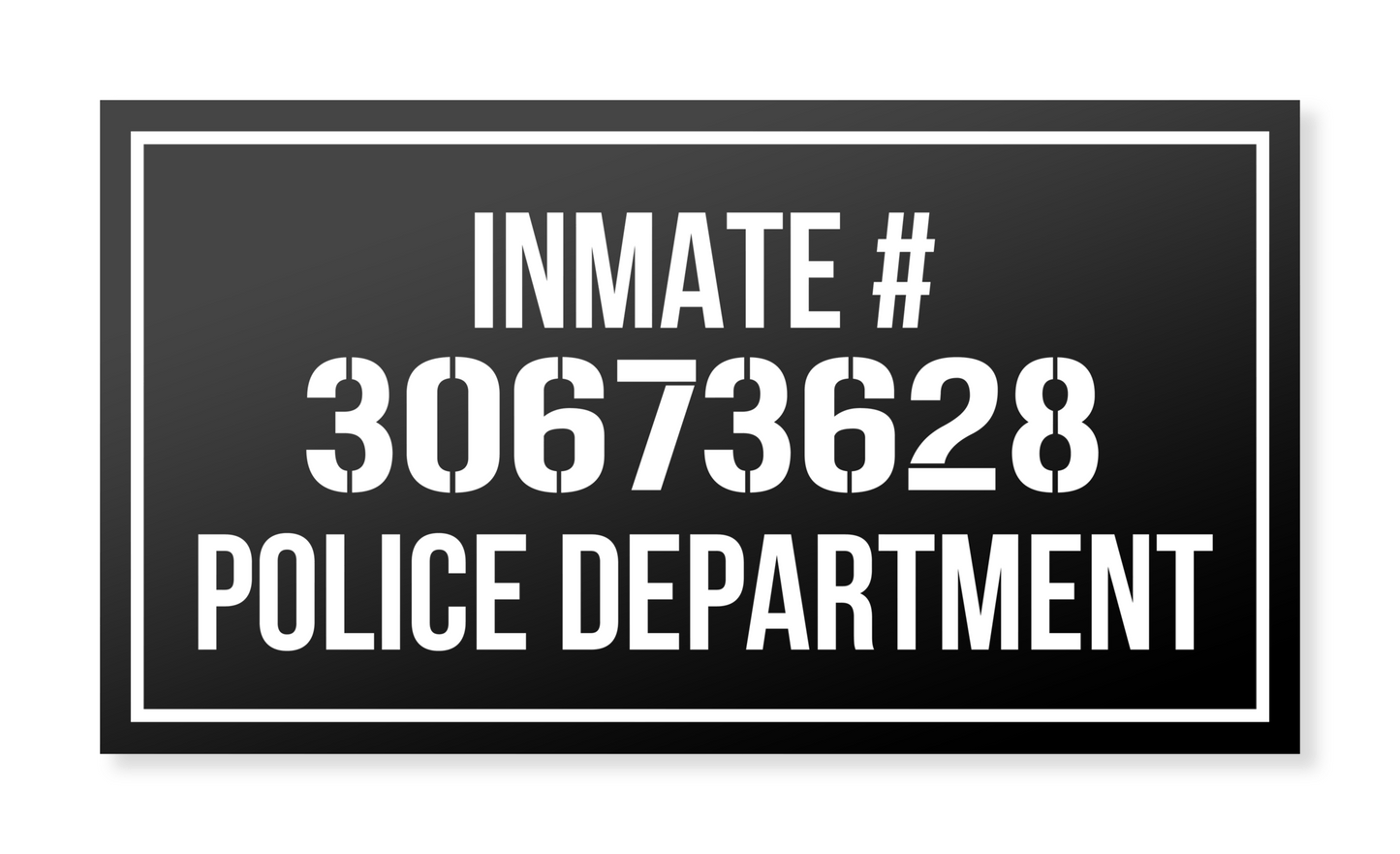 Mugshot Photo Booth Prop - Jail Inmate Party Sign