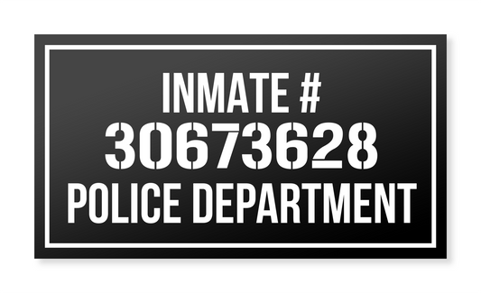 Mugshot Photo Booth Prop - Jail Inmate Party Sign