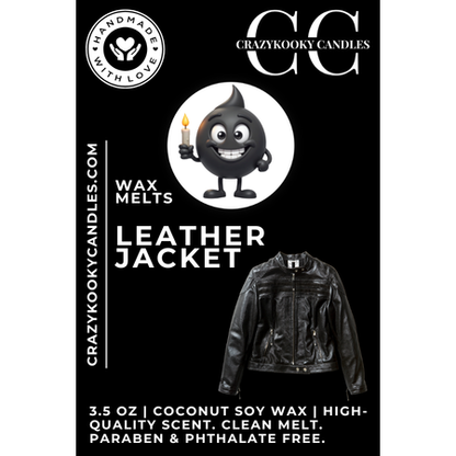 LEATHER JACKET - Wax Melts, Scented Coconut Soy, 3.5oz