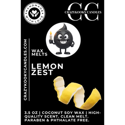 LEMON ZEST - Wax Melts, Scented Coconut Soy, 3.5oz