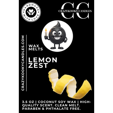 LEMON ZEST - Wax Melts, Scented Coconut Soy, 3.5oz