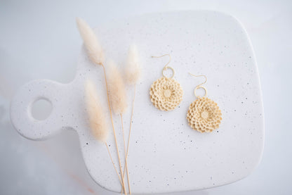 Clay Earrings | Large Dahlia Dangles