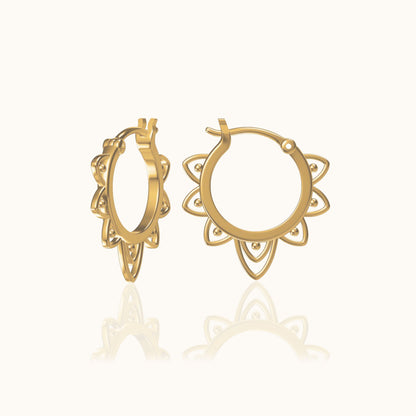 Large Lace Hoop Earrings