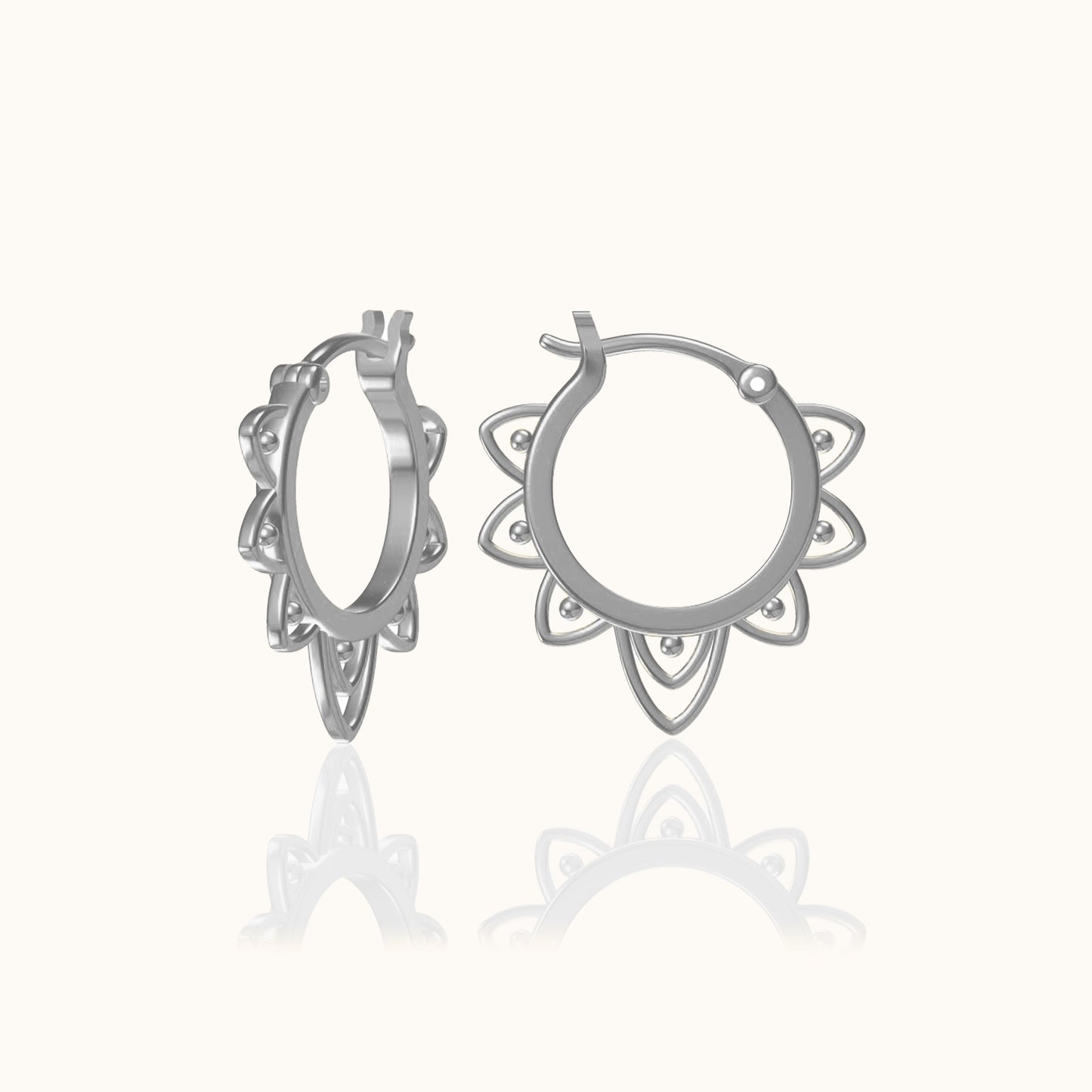 Large Lace Hoop Earrings