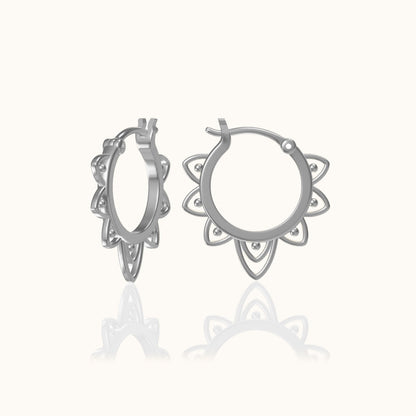 Large Lace Hoop Earrings