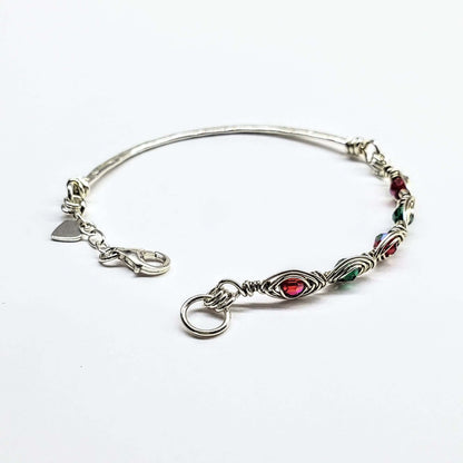 Limited Edition Red Green Christmas Holiday Tube Bracelet