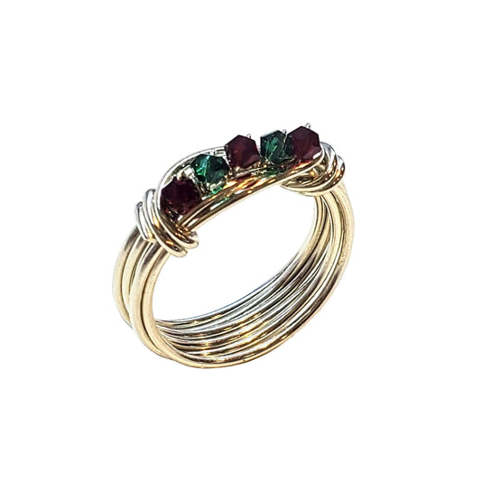 Limited Edition 2026 Silver Wire Wrapped Christmas Ring