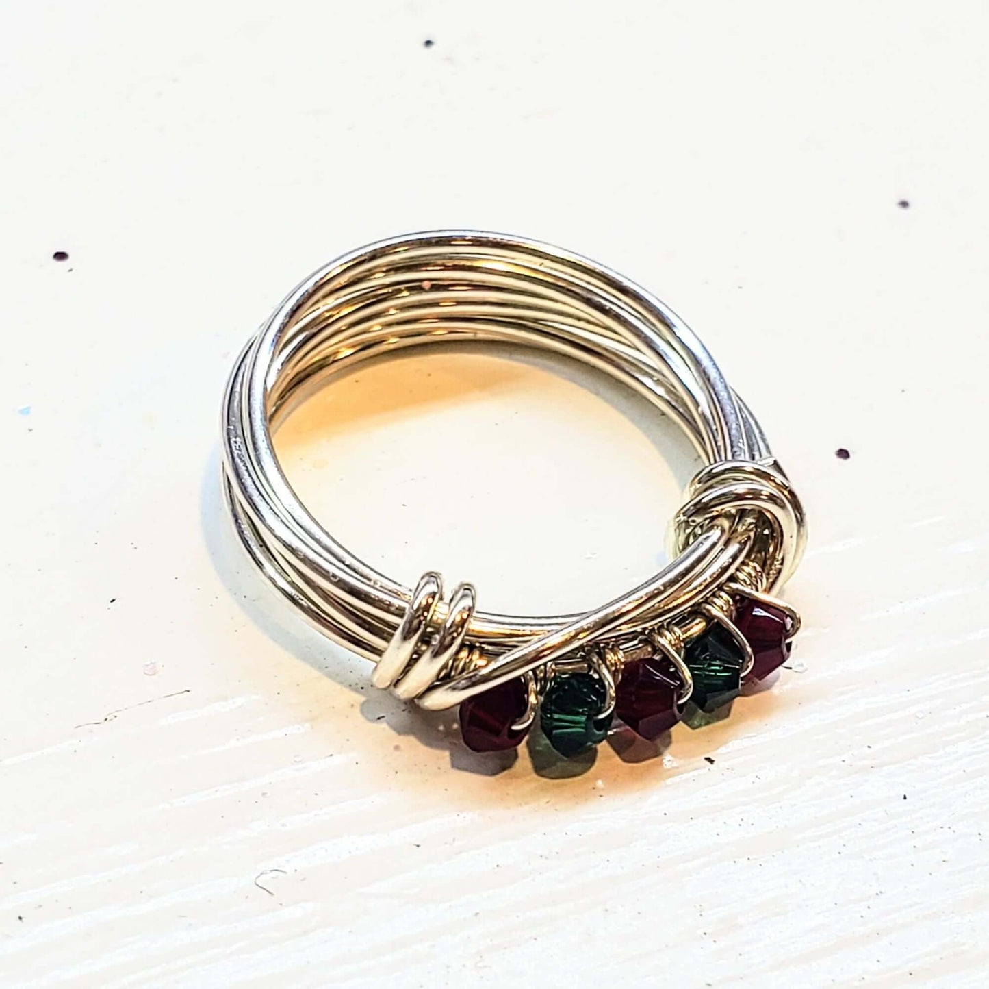 Limited Edition 2026 Silver Wire Wrapped Christmas Ring