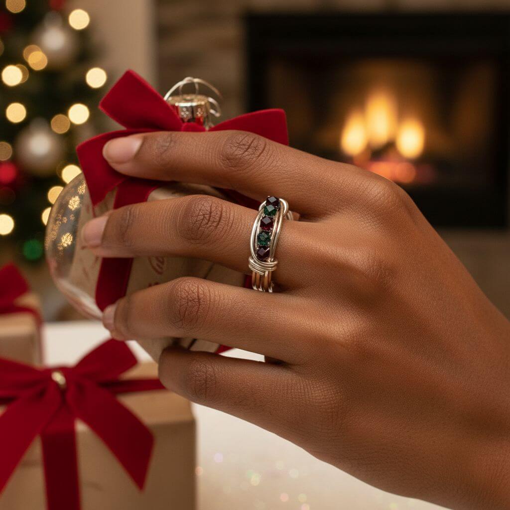 Limited Edition 2026 Silver Wire Wrapped Christmas Ring