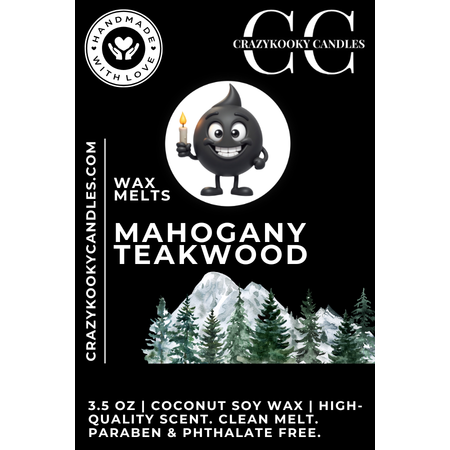 MAHOGANY TEAKWOOD - Wax Melts, Scented Coconut Soy, 3.5oz