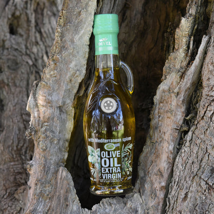 KORVEL Greek Extra Virgin Olive Oil with Mediterranean Herbs - 2 Pack