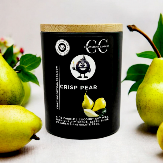 CRISP PEAR - Funny Candle, Scented Coconut Soy Candle, 6oz