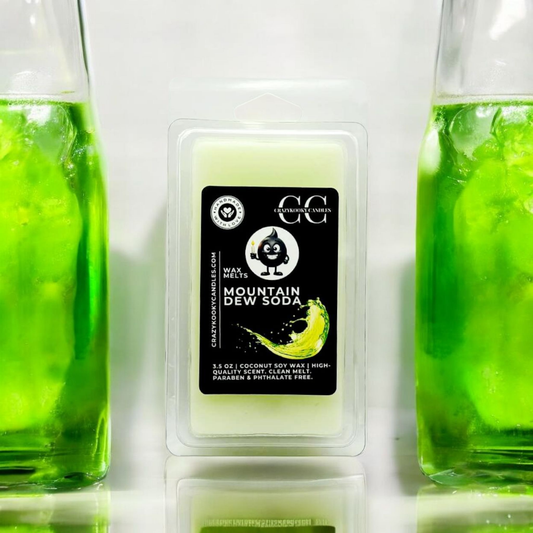 MOUNTAIN DEW SODA - Wax Melts, Scented Coconut Soy, 3.5oz