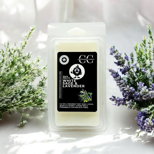 WHITE SAGE & LAVENDER - Wax Melts, Scented Coconut Soy, 3.5oz